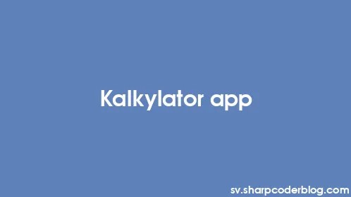 Kalkylator app - Thumbnail
