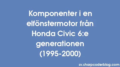 Komponenter i en elfönstermotor från Honda Civic 6:e generationen (1995-2000) - Thumbnail
