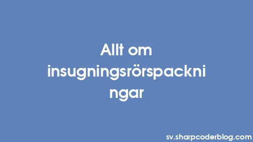 Allt om insugningsrörspackningar - Thumbnail