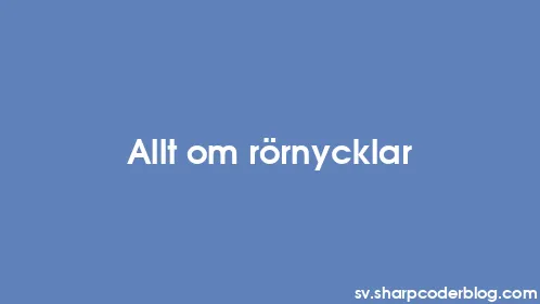 Allt om rörnycklar - Thumbnail