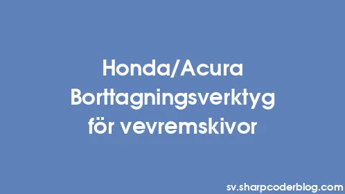 Honda/Acura Borttagningsverktyg för vevremskivor - Thumbnail