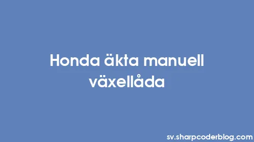 Honda äkta manuell växellåda - Thumbnail