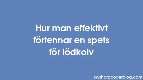 Hur man effektivt förtennar en spets för lödkolv - Thumbnail