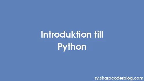Introduktion till Python - Thumbnail