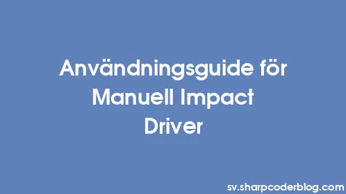 Användningsguide för Manuell Impact Driver - Thumbnail