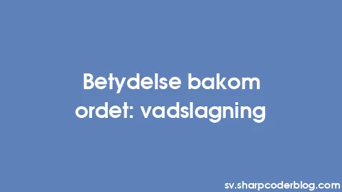 Betydelse bakom ordet: vadslagning - Thumbnail