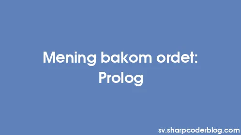 Mening bakom ordet: Prolog - Thumbnail