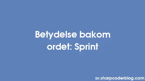 Betydelse bakom ordet: Sprint - Thumbnail