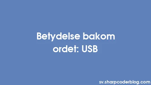 Betydelse bakom ordet: USB - Thumbnail