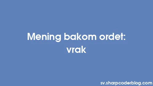 Mening bakom ordet: vrak - Thumbnail