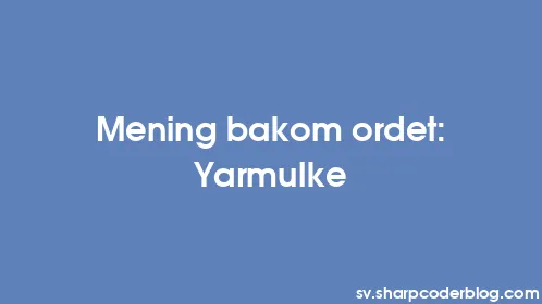 Mening bakom ordet: Yarmulke - Thumbnail