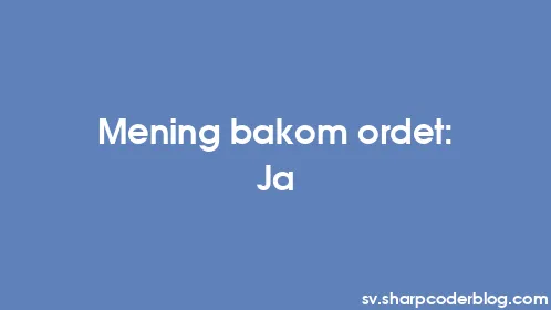 Mening bakom ordet: Ja - Thumbnail