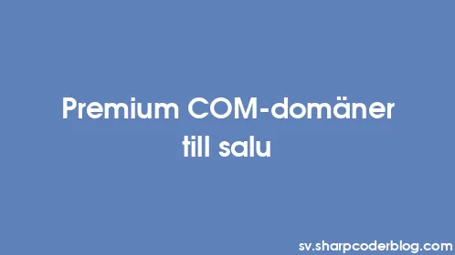 Premium COM-domäner till salu - Thumbnail