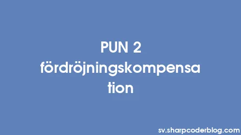 PUN 2 fördröjningskompensation - Thumbnail