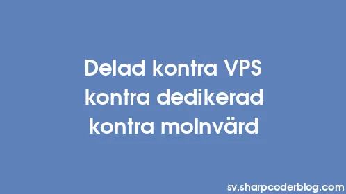 Delad kontra VPS kontra dedikerad kontra molnvärd - Thumbnail