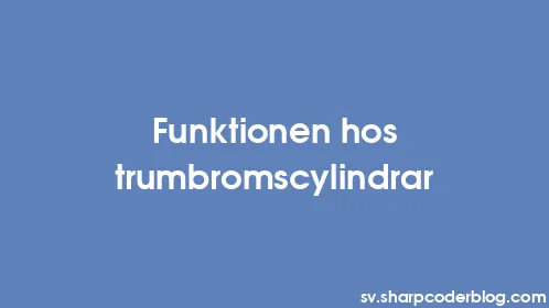 Funktionen hos trumbromscylindrar - Thumbnail