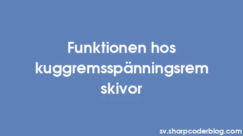 Funktionen hos kuggremsspänningsremskivor - Thumbnail