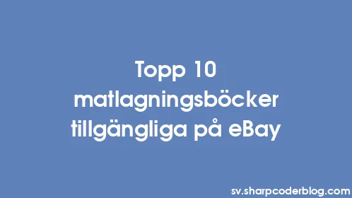 Topp 10 matlagningsböcker tillgängliga på eBay - Thumbnail