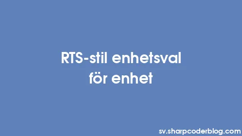 RTS-stil enhetsval för enhet - Thumbnail