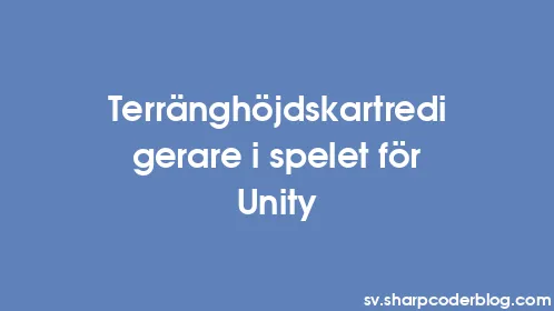 Terränghöjdskartredigerare i spelet för Unity - Thumbnail