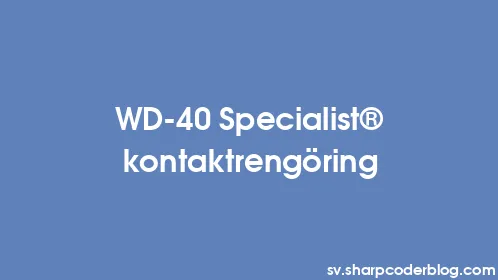 WD-40 Specialist® kontaktrengöring - Thumbnail