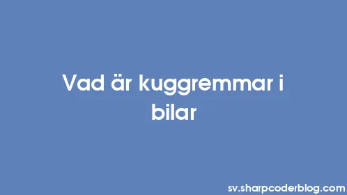 Vad är kuggremmar i bilar - Thumbnail