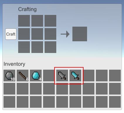 Unity Inventory System och Item Crafting