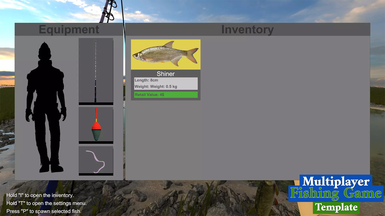 Fishing Game Multiplayer Mall för Unity.