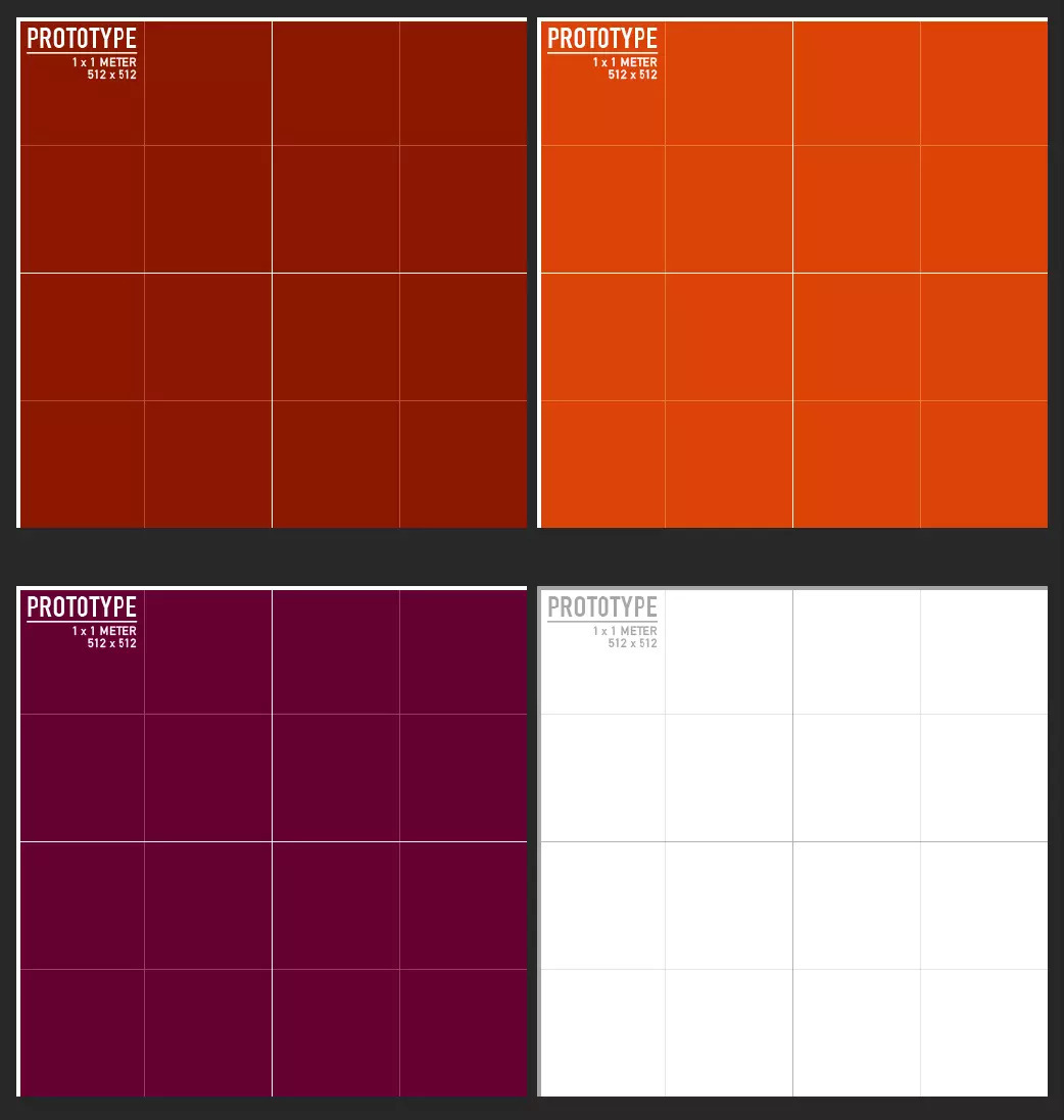 Förinställningar för materialprototyp i Unity.