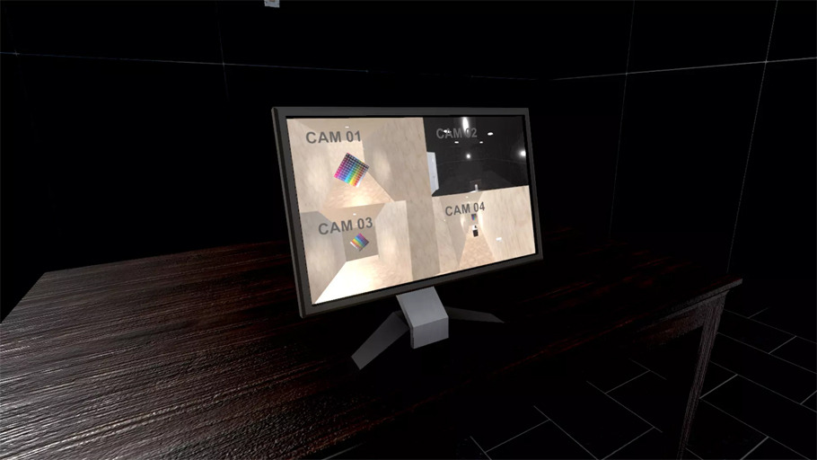 Säkerhetskamerasystem i Unity.