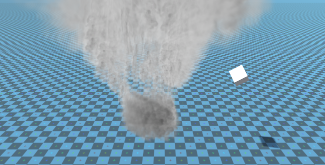 Kub indragen av tornadon.