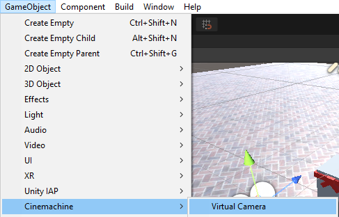 Cinemachine skapar virtuell kamera